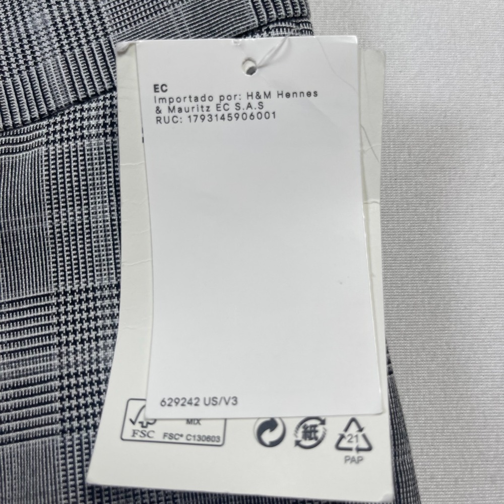 H&M Coupe Moulante Pants Mens 32R Gray Nailhead Pattern Slash Pockets Skinny Leg - Picture 5 of 15